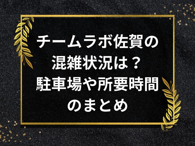 チームラボ佐賀の混雑状況は？駐車場や所要時間のまとめ